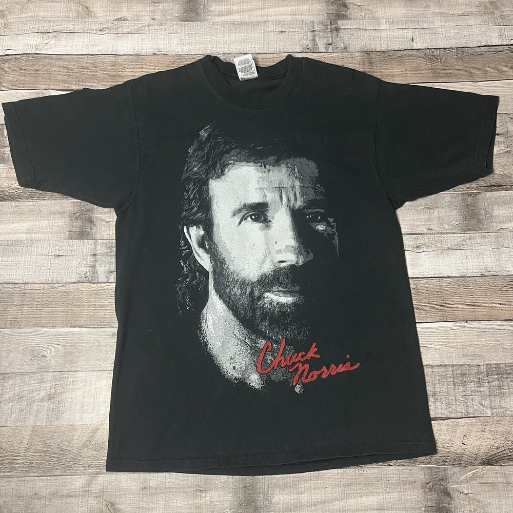 Chuck Norris Shirt Size Medium Black Vintage 90s Enter The Dragon Martial Arts